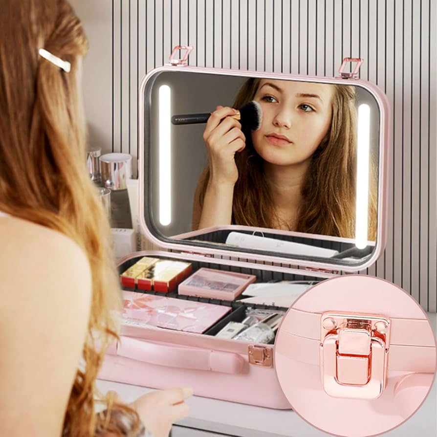 Amazon.com: HJXGQJM Makeup Bag Cosmetic Case Portable Travel
